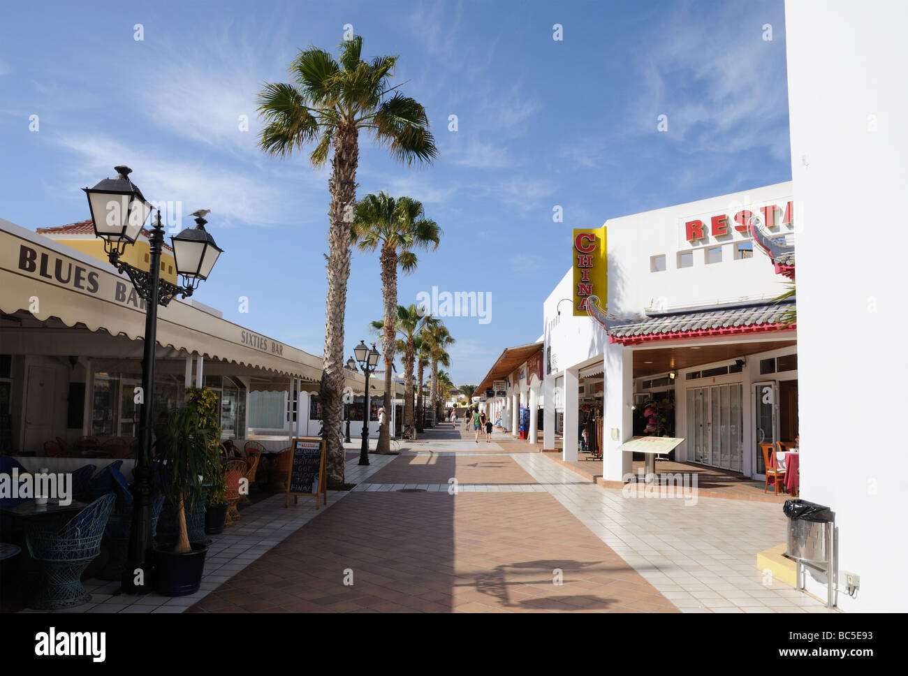 Mall in Caleta de Fuste, Fuerteventura Spain Stock Photo Alamy
