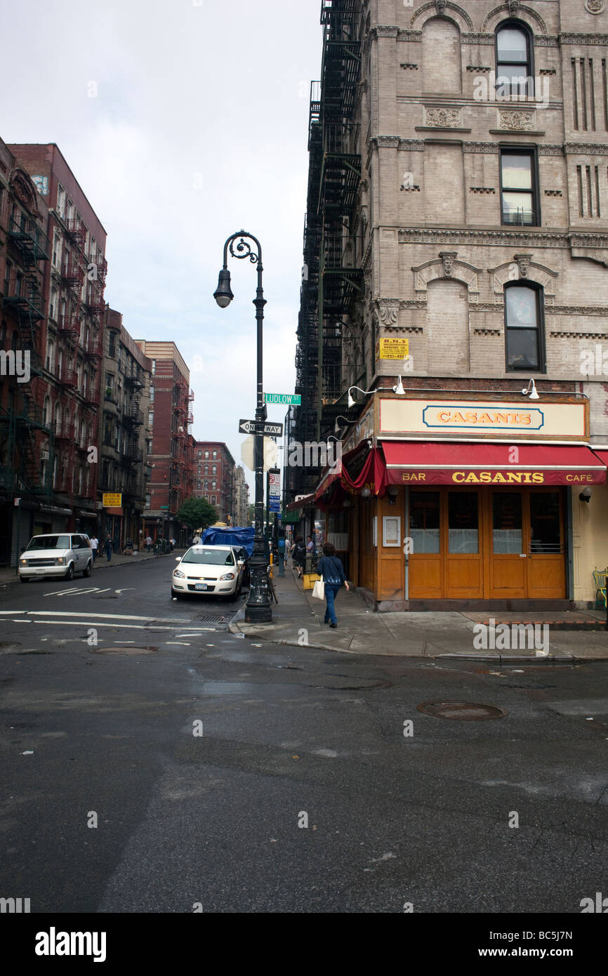Street corner Lower East Side New York City Stock Photo Alamy