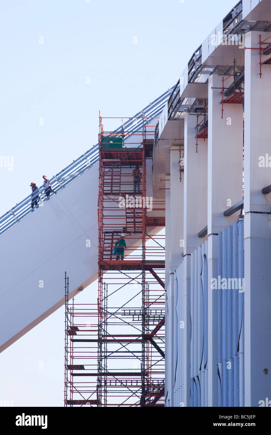 Workers active on a construction site. Durban, Kwazulu Natal, South