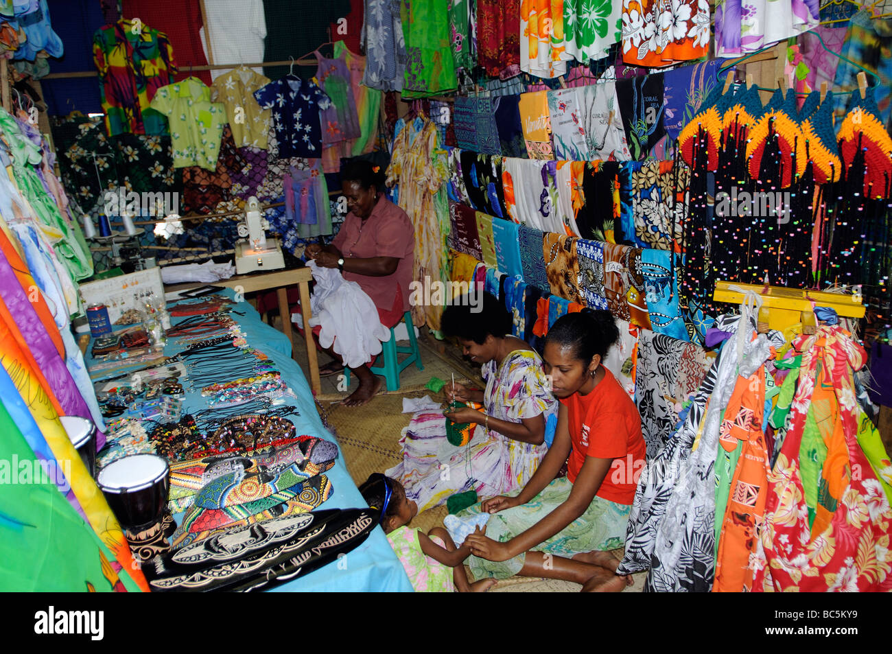 hebrid market place port vila vanuatu Stock Photo