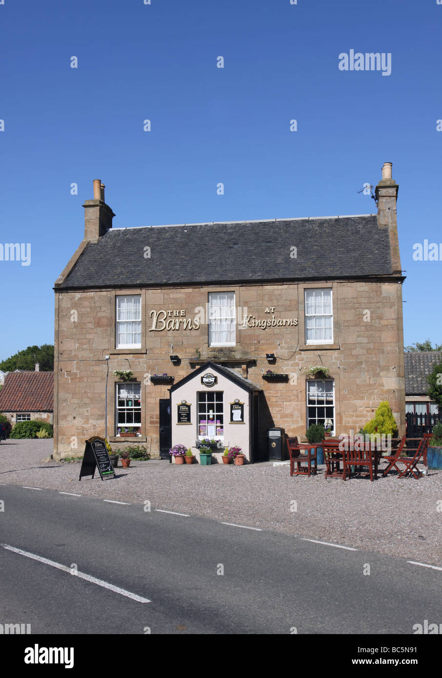 exterior of Scottish pub The Barns Kingsbarns Fife Scotland June 2009 Stock Photo Alamy