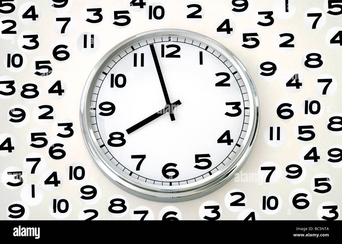 Wall clock, time measurement, close up Stock Photo