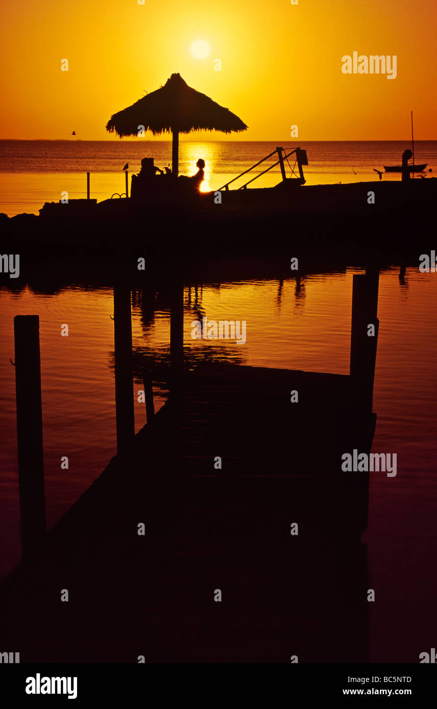 Key Largo Sunset Romantic Florida sunset. Key Largo Sunset at Florida, USA with ...