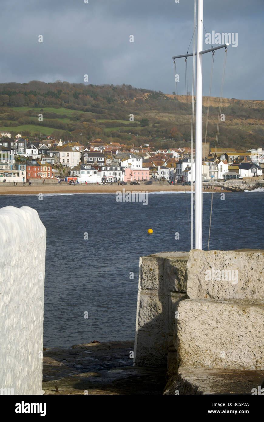 Lyme Regis Holiday Resort Dorset UK Quay Wall Stock Photo Alamy