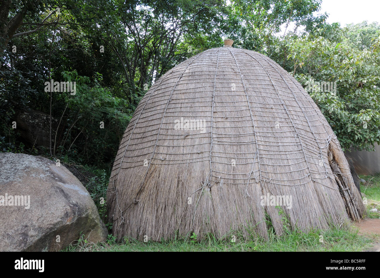 Traditional African Beehive Huts Swaziland Aouth Africa Stock Photo