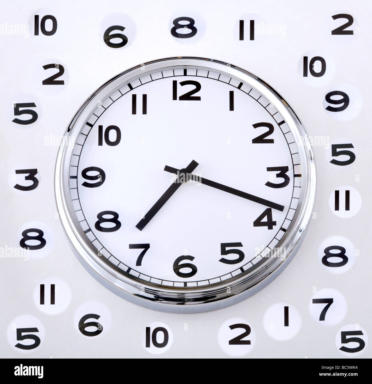 Wall clock, time measurement, close up Stock Photo