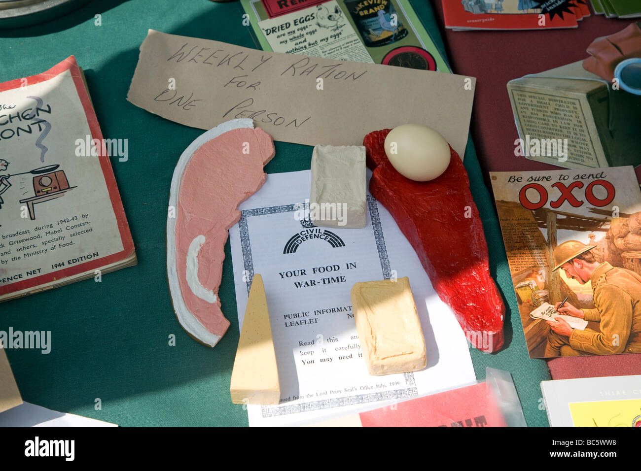 Second world war food rations Stock Photo - Alamy