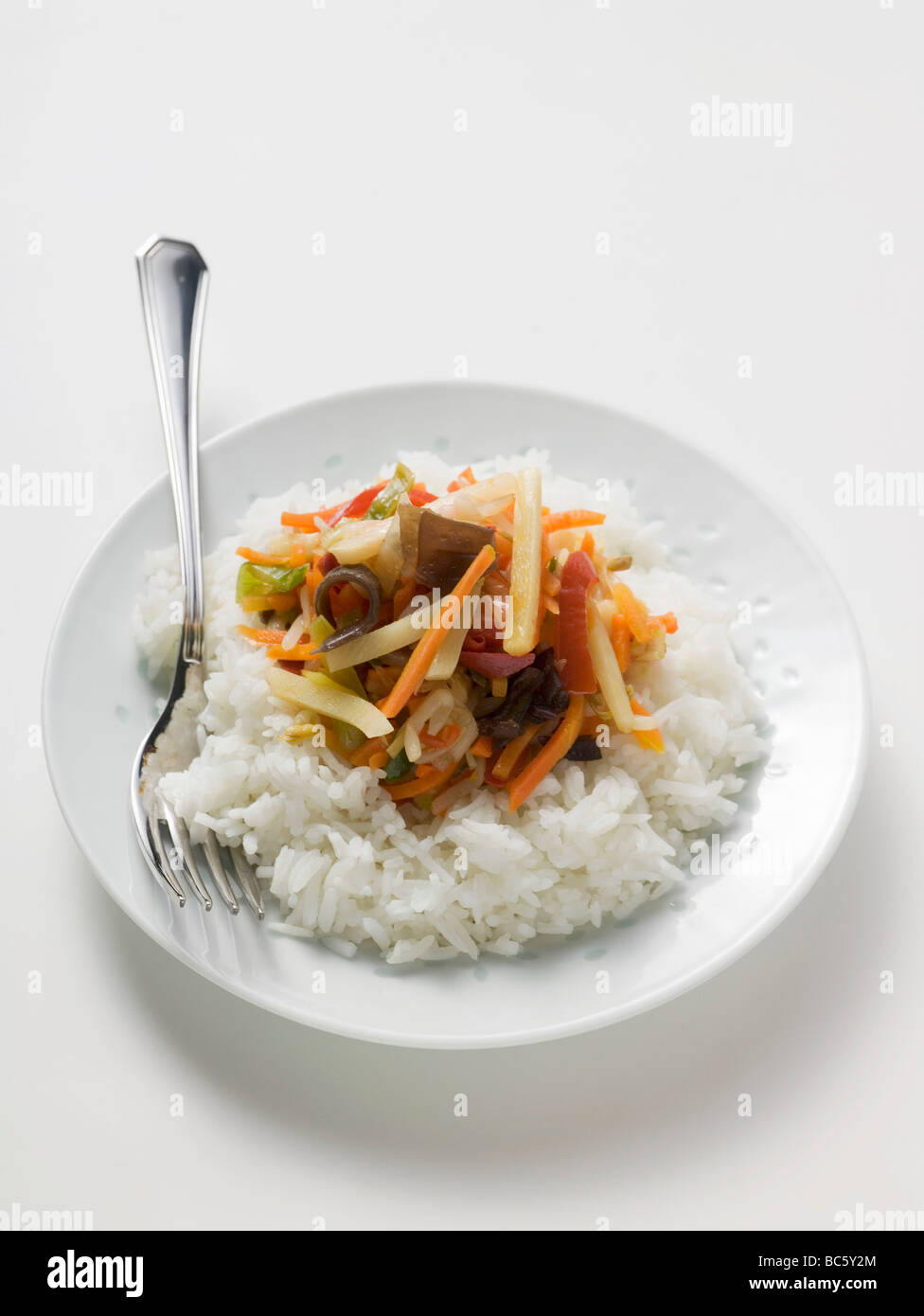 Rice with Asian vegetables Stock Photo Alamy