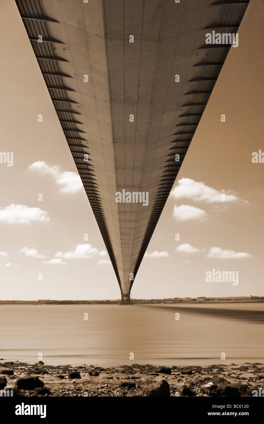 Humber Bridge Hull East Yorkshire England Stock Photo