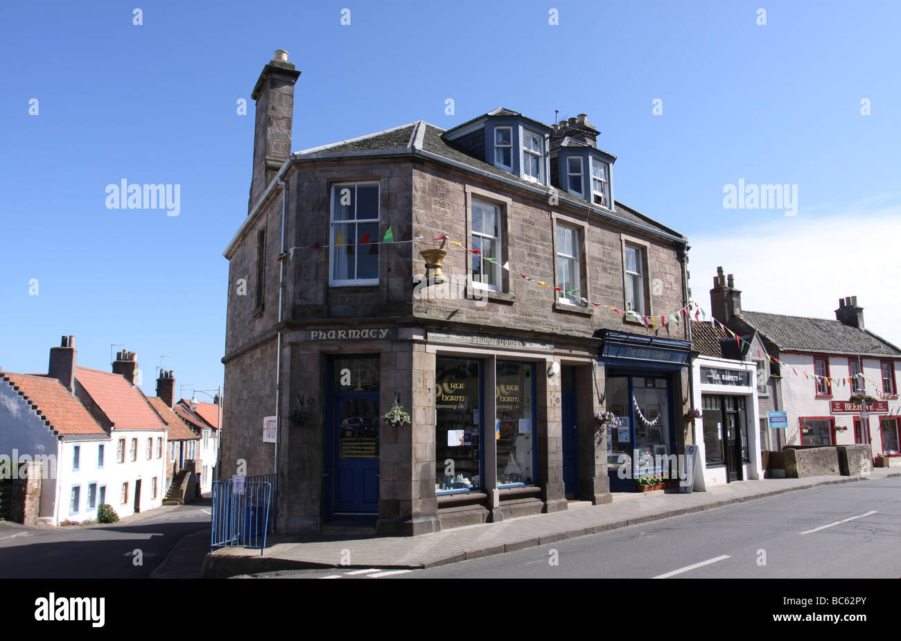 exterior of Crail Pharmacy and Crail Gallery East Neuk Fife Scotland June 2009 Stock Photo Alamy