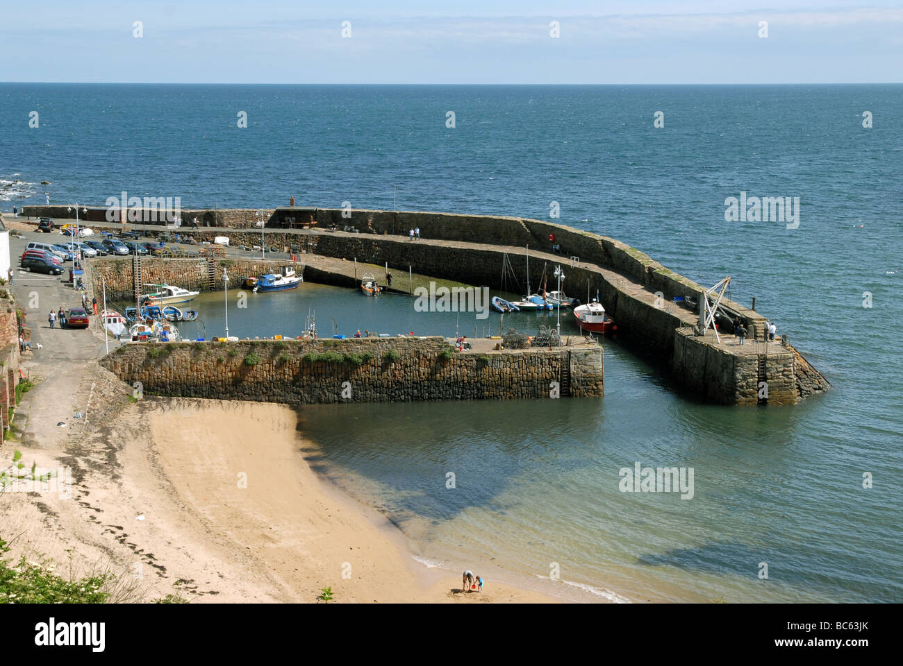 The coast on the Firth of Forth at Crail, Fife. Stock Photo