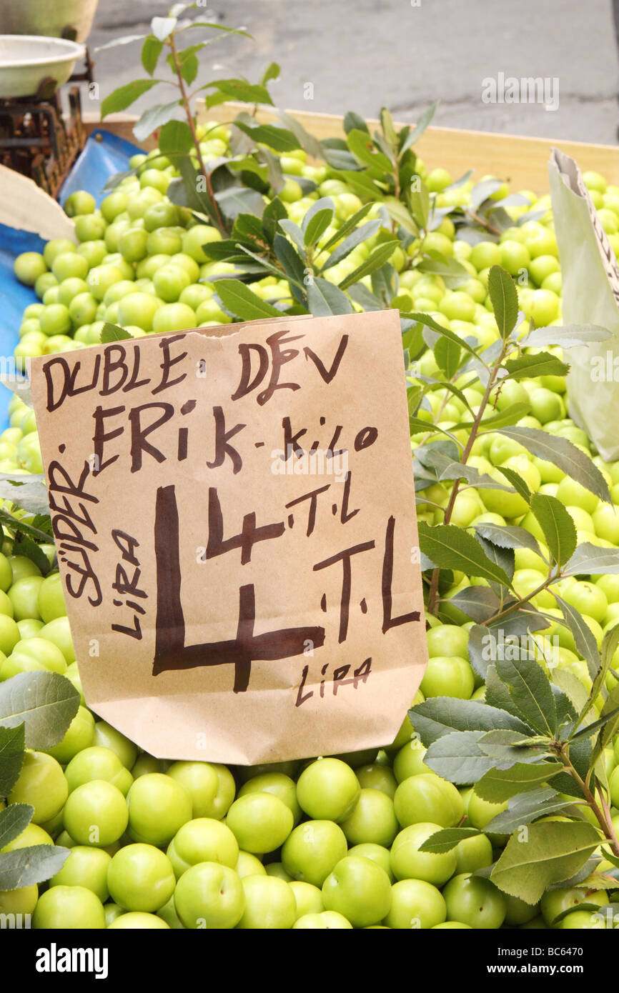 Istanbul turkey fresh green plums hires stock photography and images