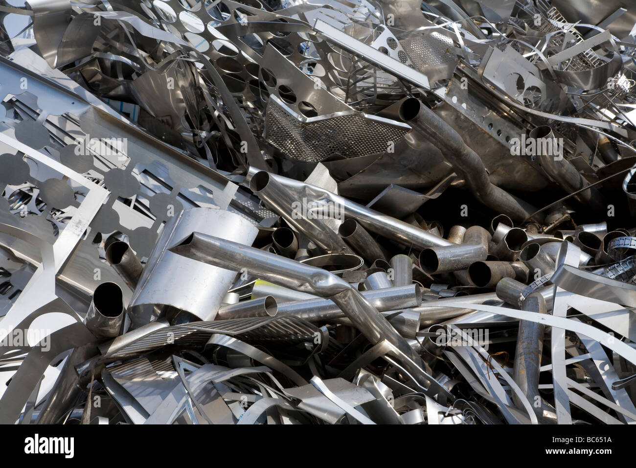 Landfill site, Scrap metal, close up Stock Photo