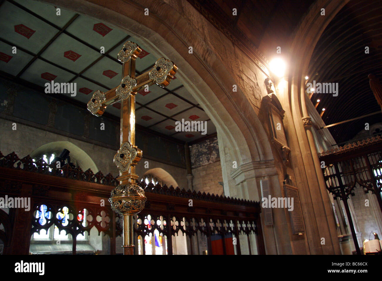 Interior of St Michael and All Angels church Melksham Wiltshire England Stock Photo