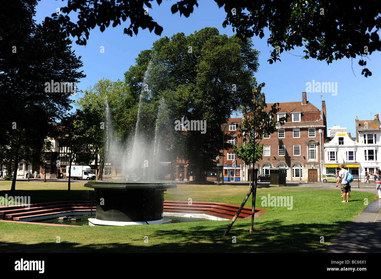 The fountain at Victoria Gardens in Brighton city centre UK Stock Photo