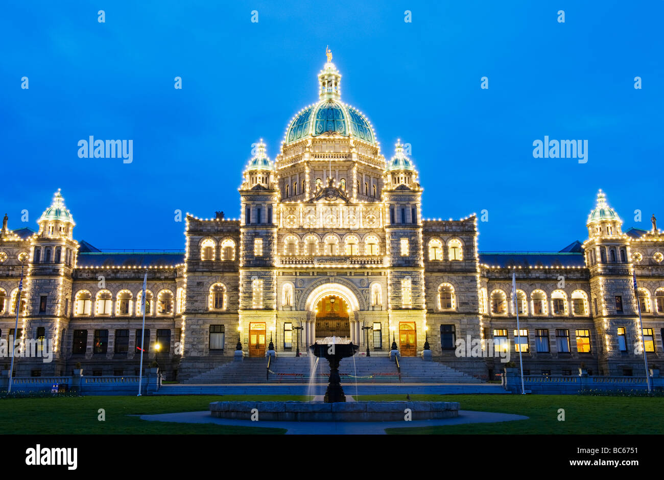 Parliament Buildings Victoria Vancouver Island British Columbia Canada Stock Photo