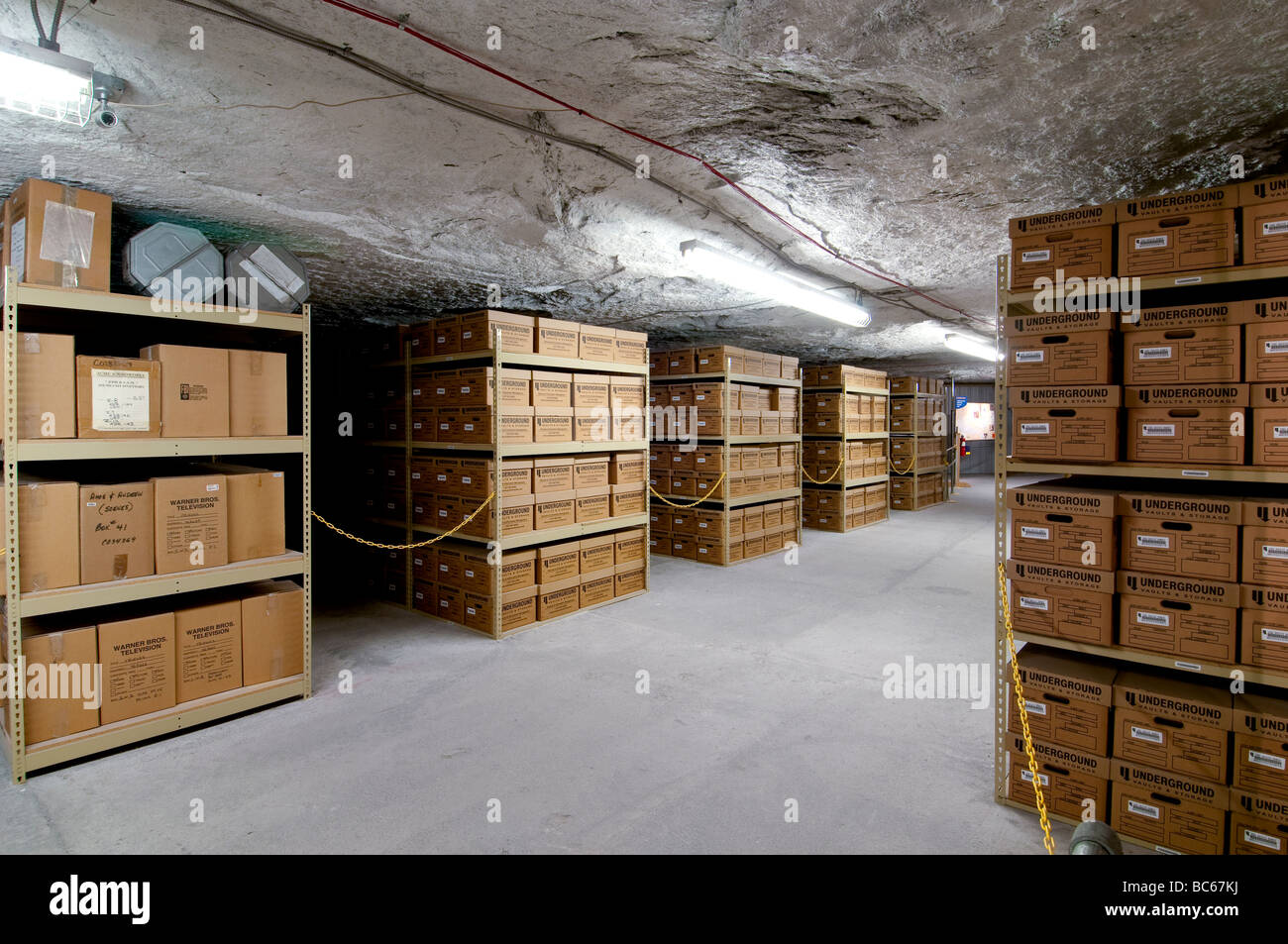 Underground Vaults and Storage display, Kansas Underground Salt Museum