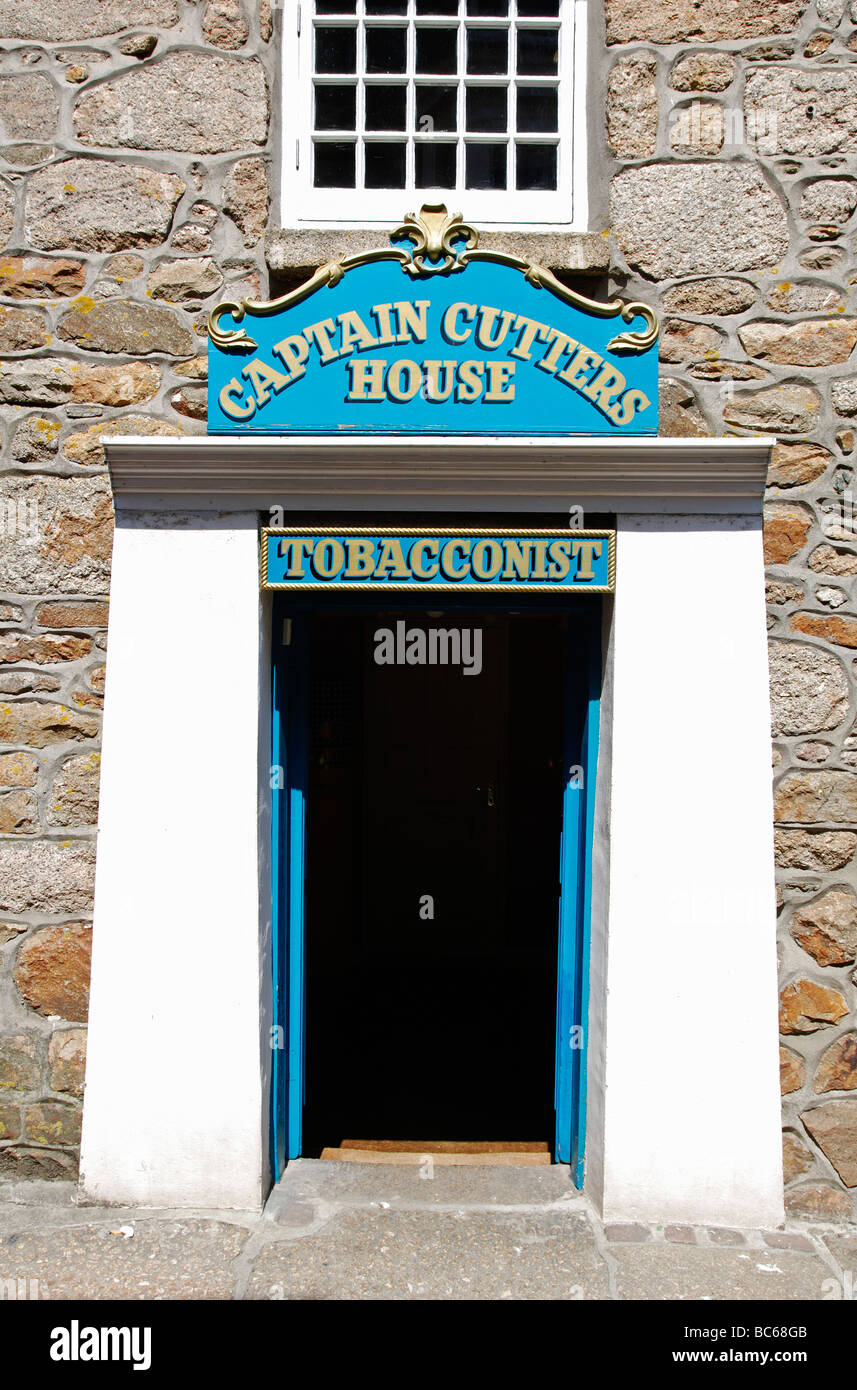 Captain Cutters tobacconist shop in Penzance, UK Stock Photo