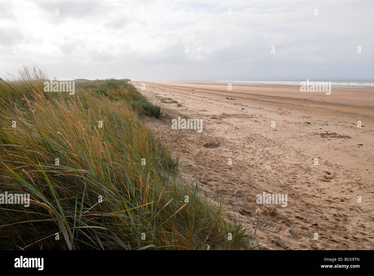 The beach at Titchwell, Norfolk. Stock Photo