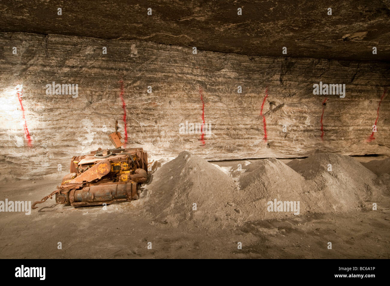 Mining display in the Gallery, Kansas Underground Salt Museum