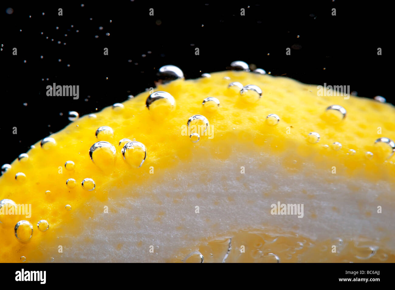 object on white food lemon in water Stock Photo