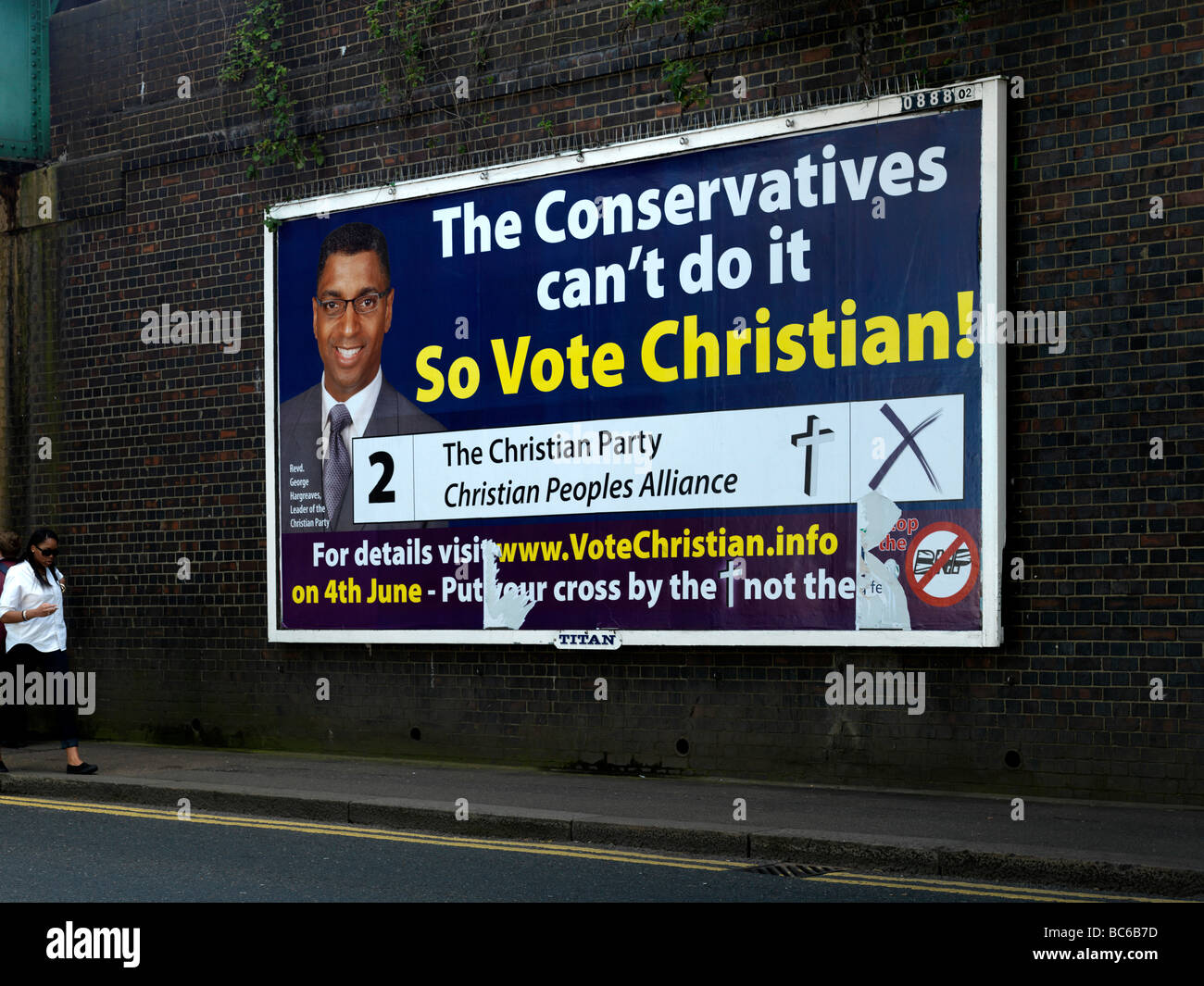 EU Billboard Christian Party Stock Photo Alamy