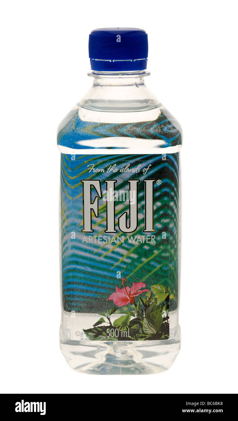 Bottle of Fiji Mineral Water. Stock Photo