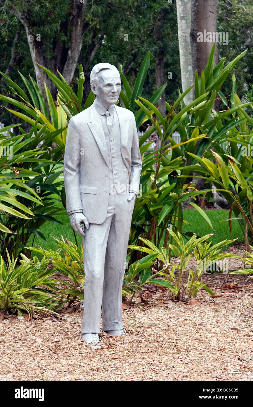 Statue of Henry Ford at Ford Winter Estate Fort Myers Florida Stock