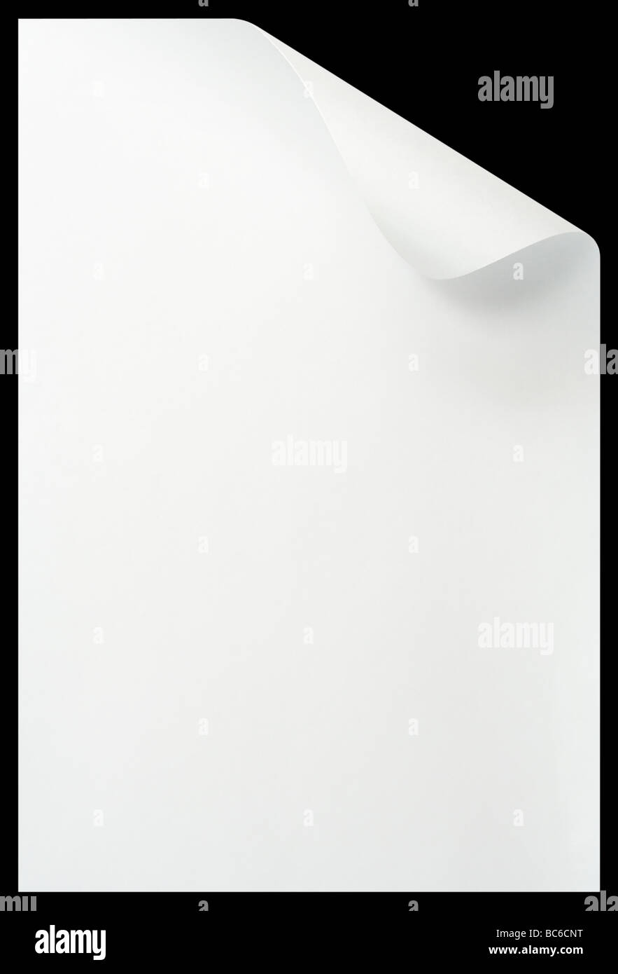 Paper Note Edge Curled edge paper hi-res stock photography and images - Alamy