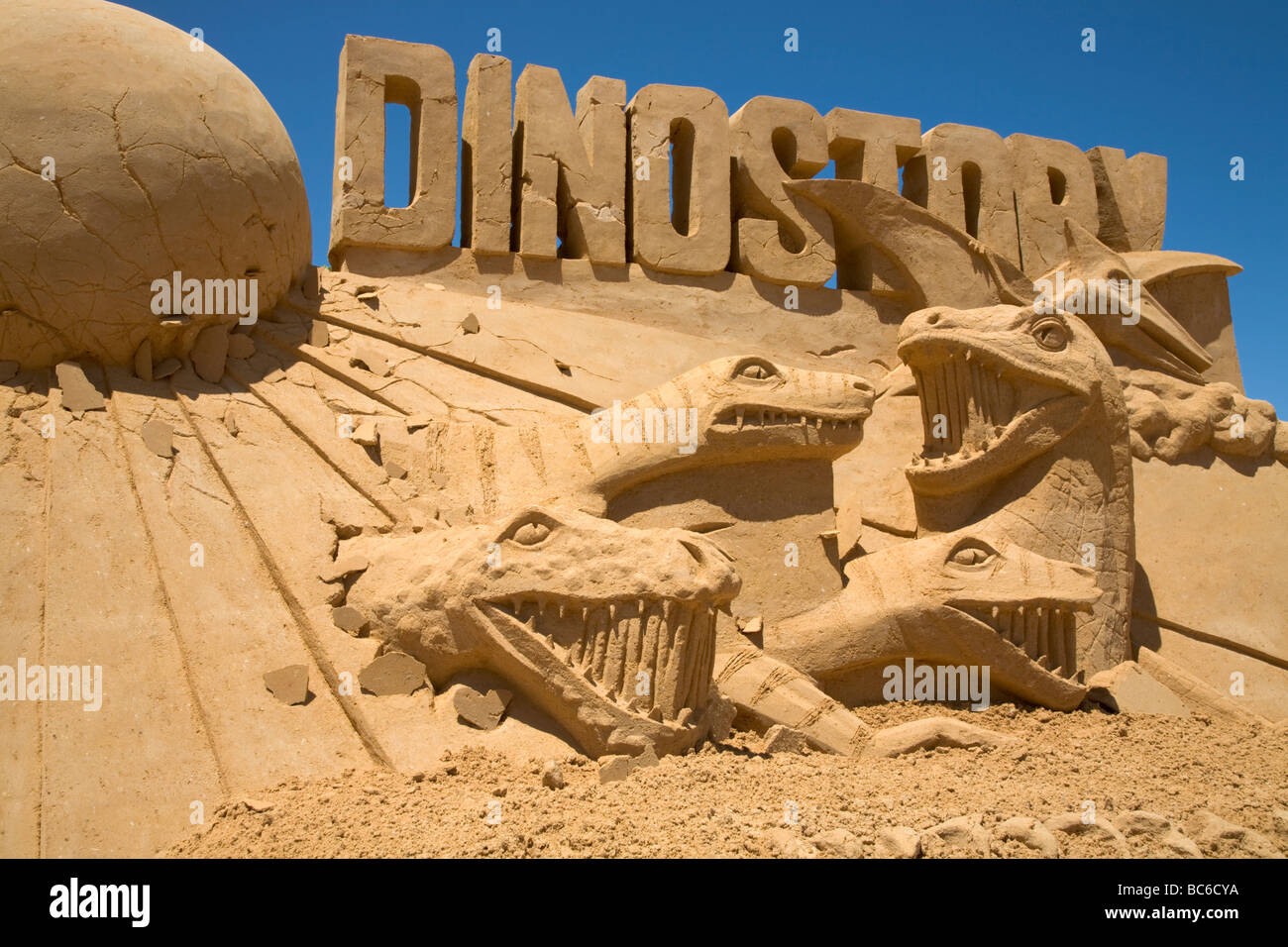 Dinosaur Sand Sculpture Park Adelaide Australia Stock Photo Alamy