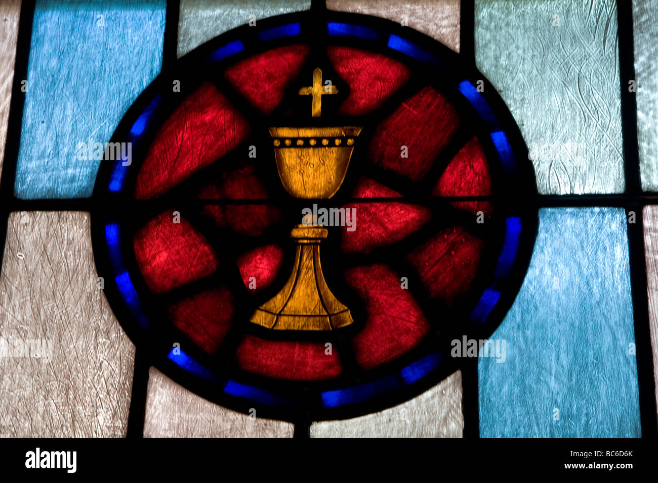 Stained Glass Window Chalice First Methodist Church Sarasota Stock