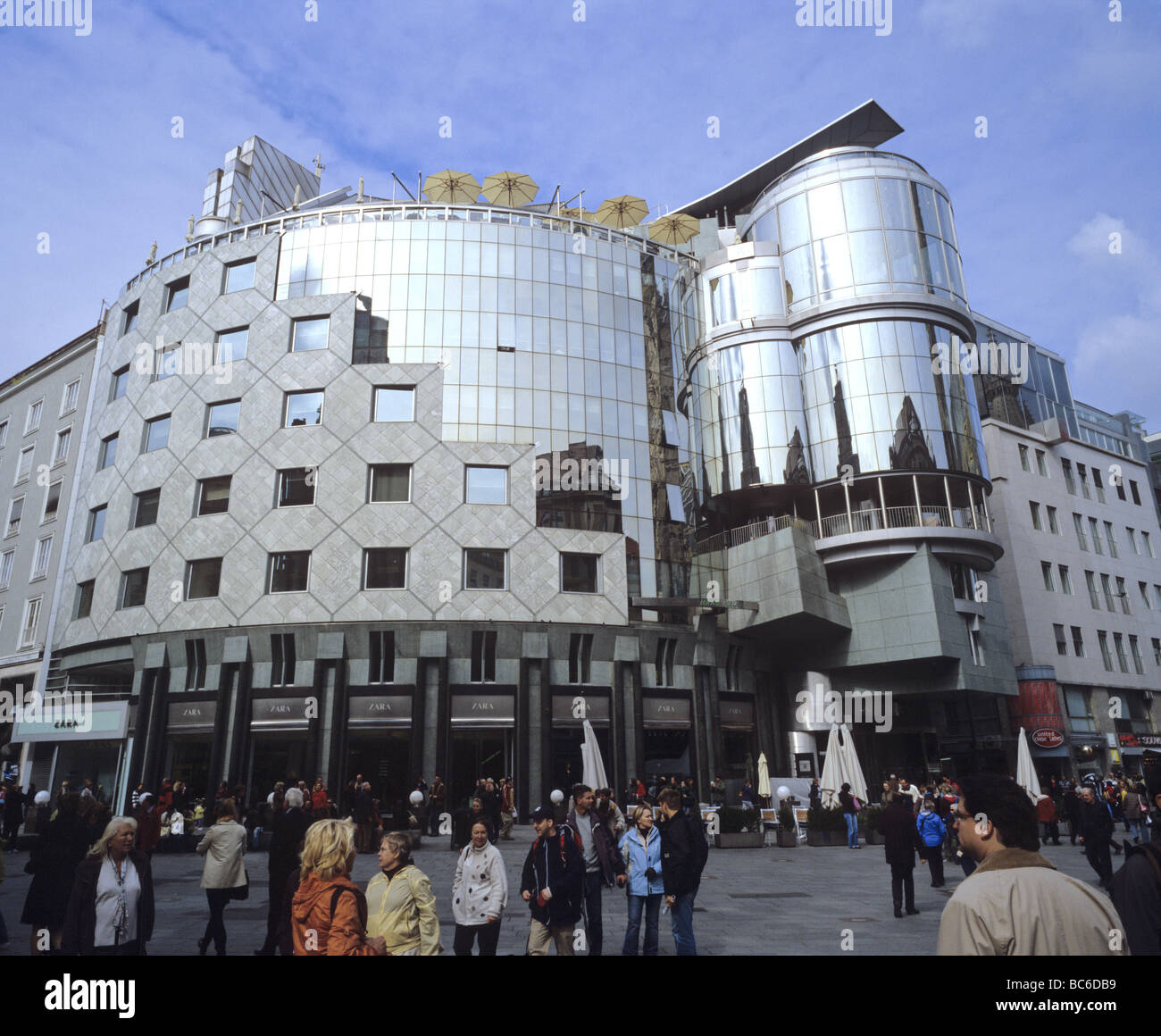 Modern office building, Vienna Austria Stock Photo