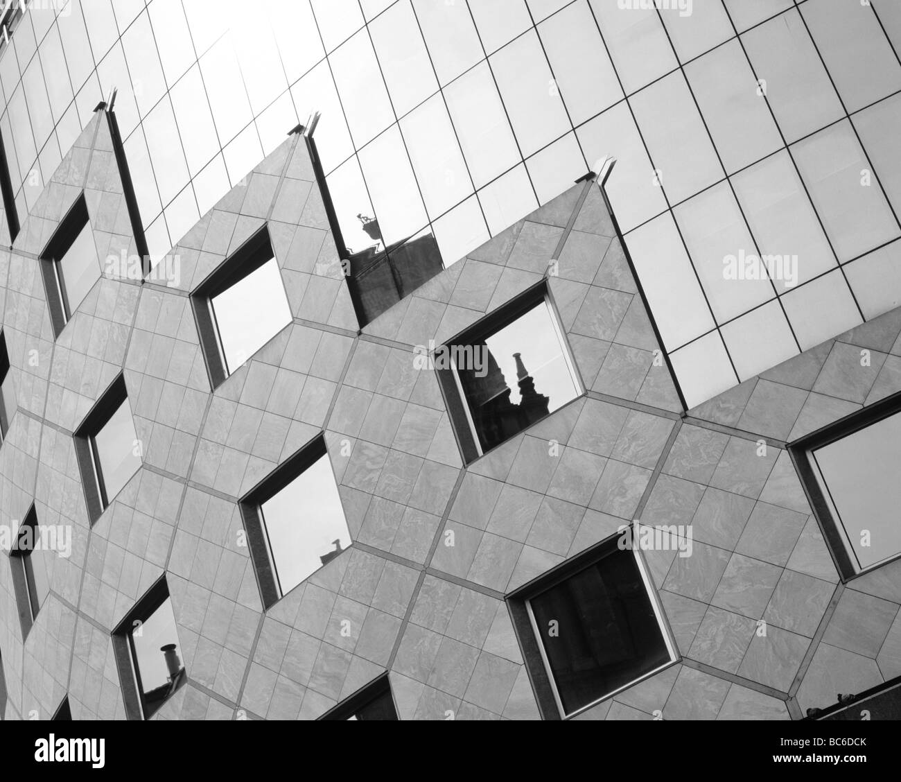 Modern office building, Vienna Austria Stock Photo