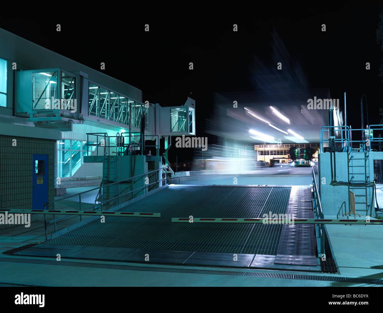 Departing from terminal Toronto Island Airport ferry at night Stock Photo Alamy