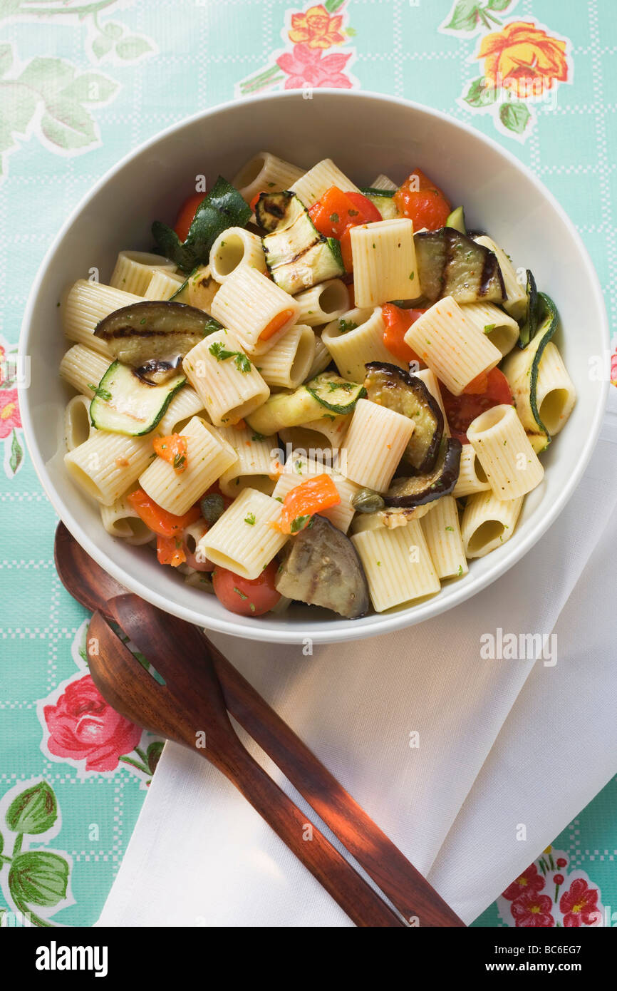 pasta-salad-with-grilled-vegetables-stock-photo-alamy