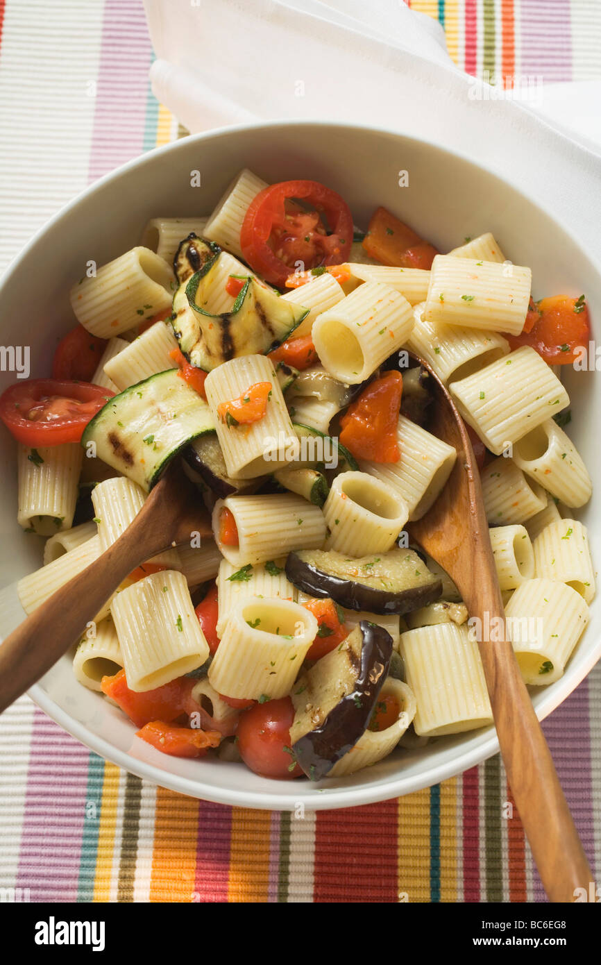 pasta-salad-with-grilled-vegetables-stock-photo-alamy