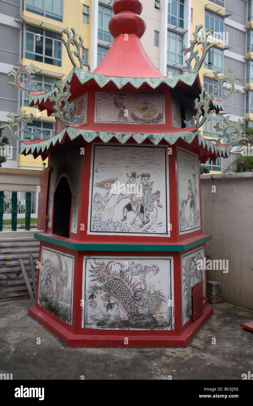Chinese Incense Burning Pit Singapore Stock Photo Alamy