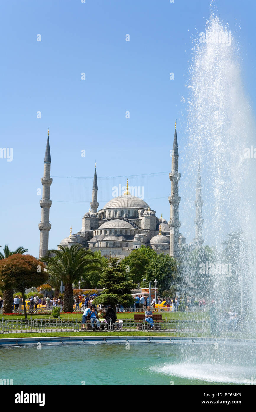 The Gardens of Sultanahmet and the Blue Mosque Istanbul Turkey Stock ...