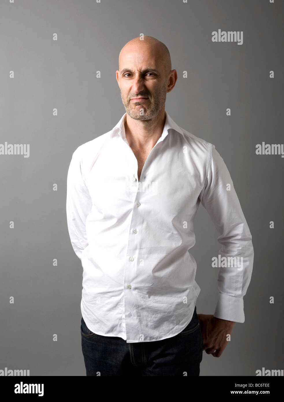 Portrait bald man big nose hi-res stock photography and images - Alamy