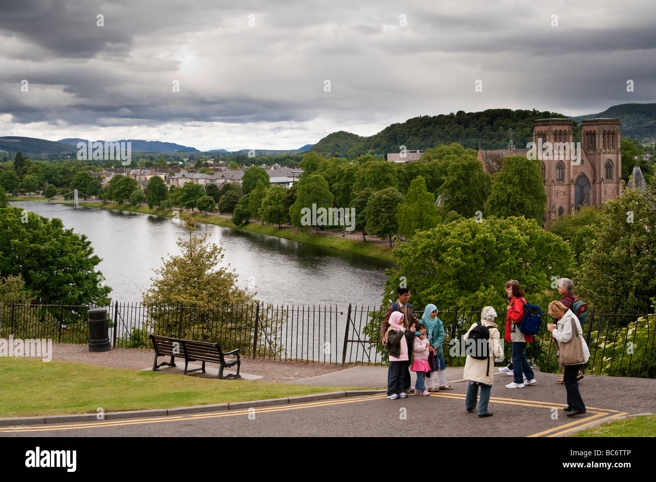 Tourists in Inverness. Stock Photo