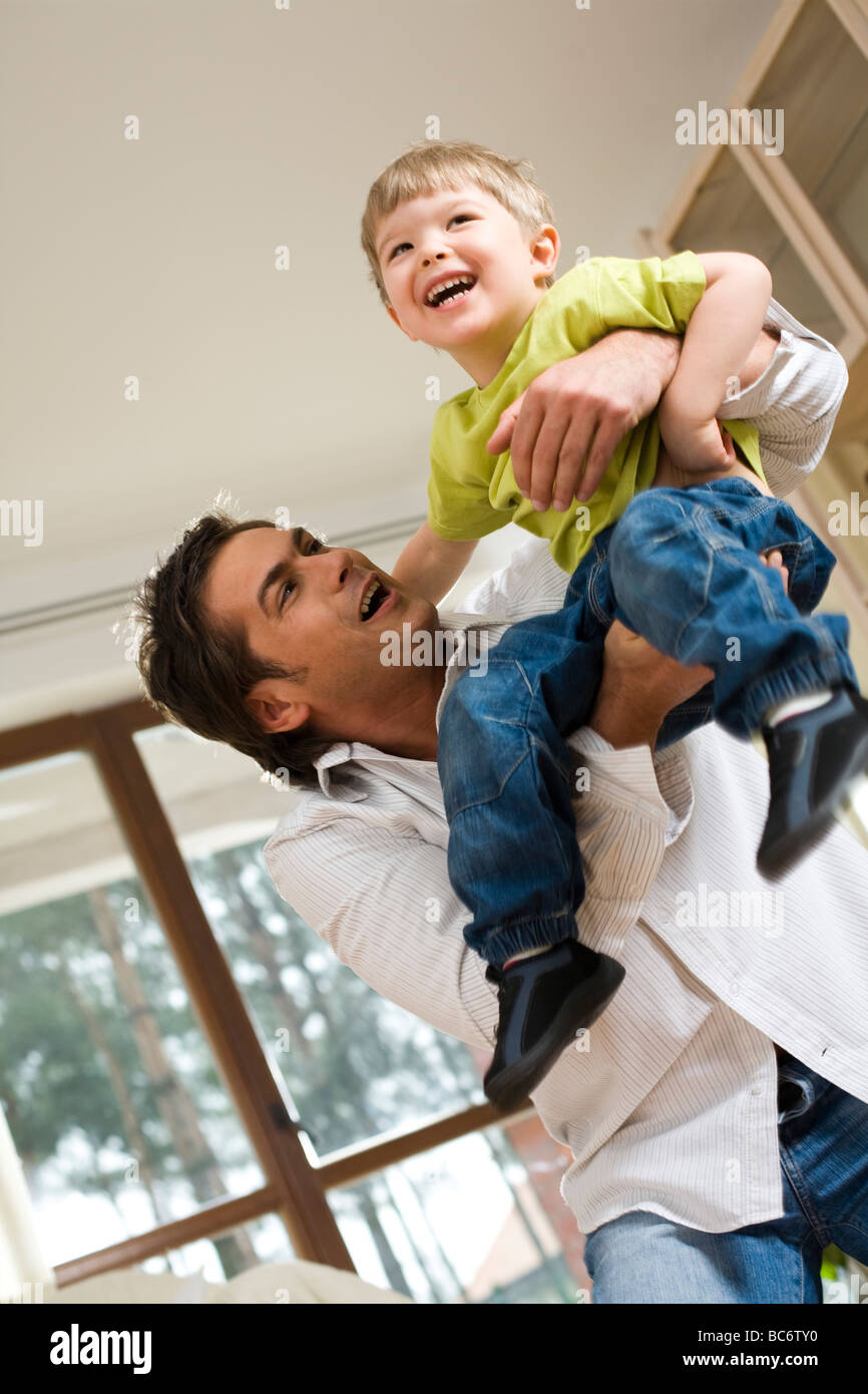Father playing with son Stock Photo