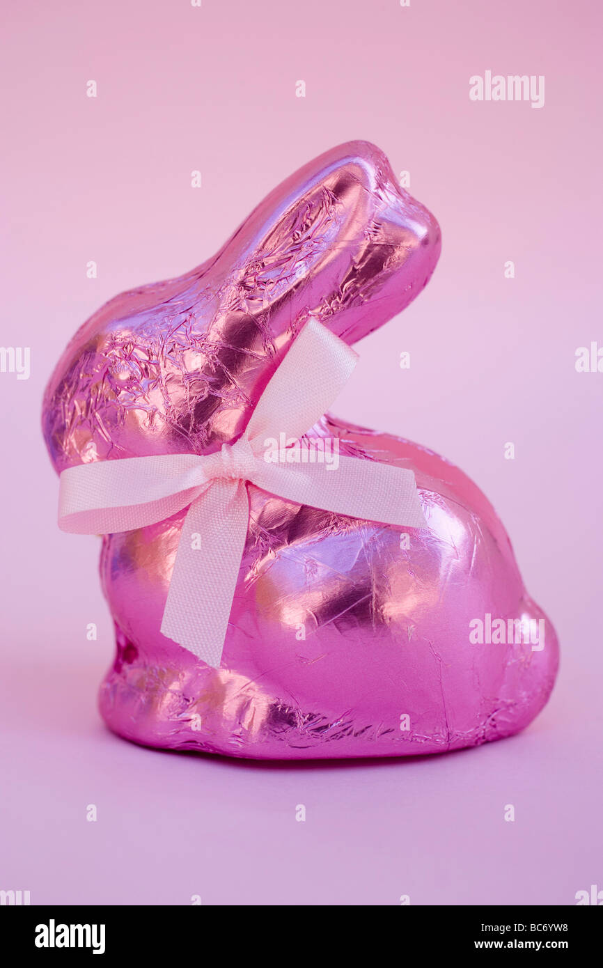 A pink Easter Bunny - Stock Photo