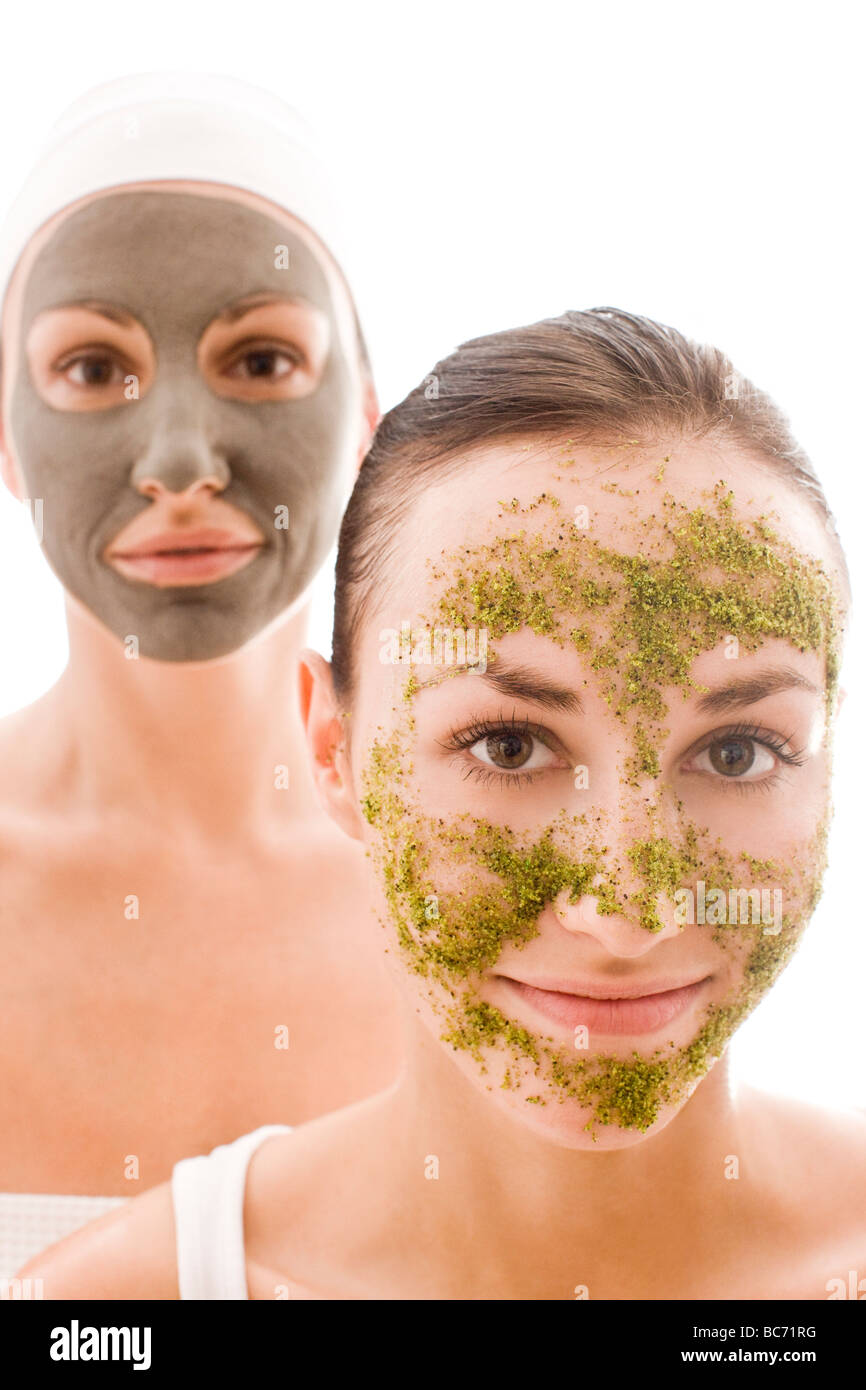 Two women wearing facial mask hires stock photography and images Alamy