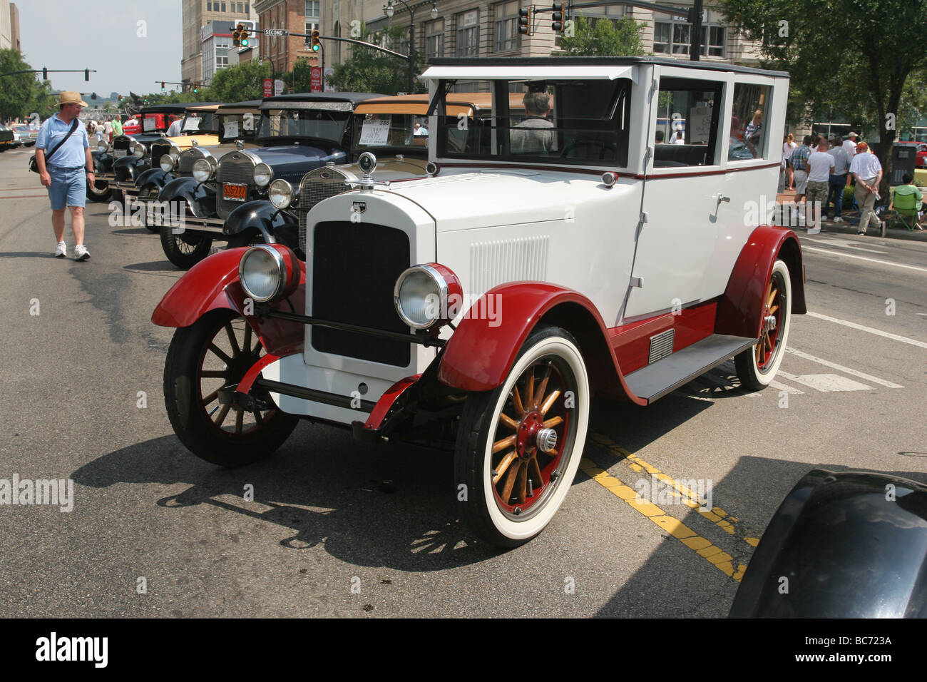 Auto 1923 Auburn 643 Two Door Touring Sedan Car Show at Hamilton Ohio Stock Photo