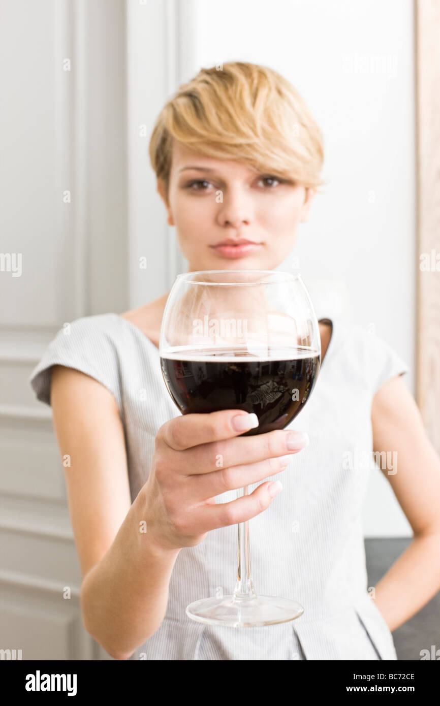 Woman wine glass thinking hires stock photography and images Alamy