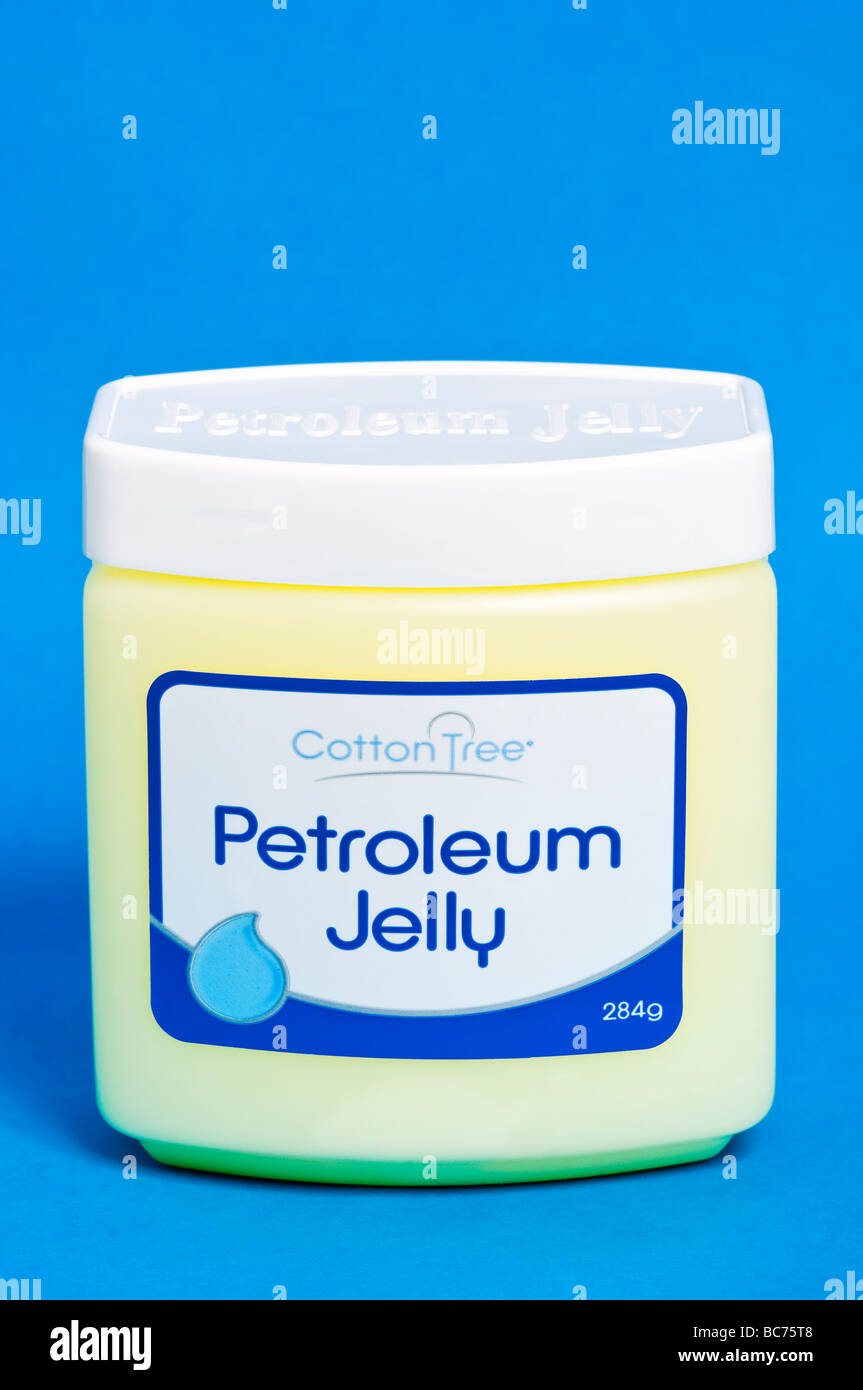 A close up of a tub of petroleum jelly Stock Photo
