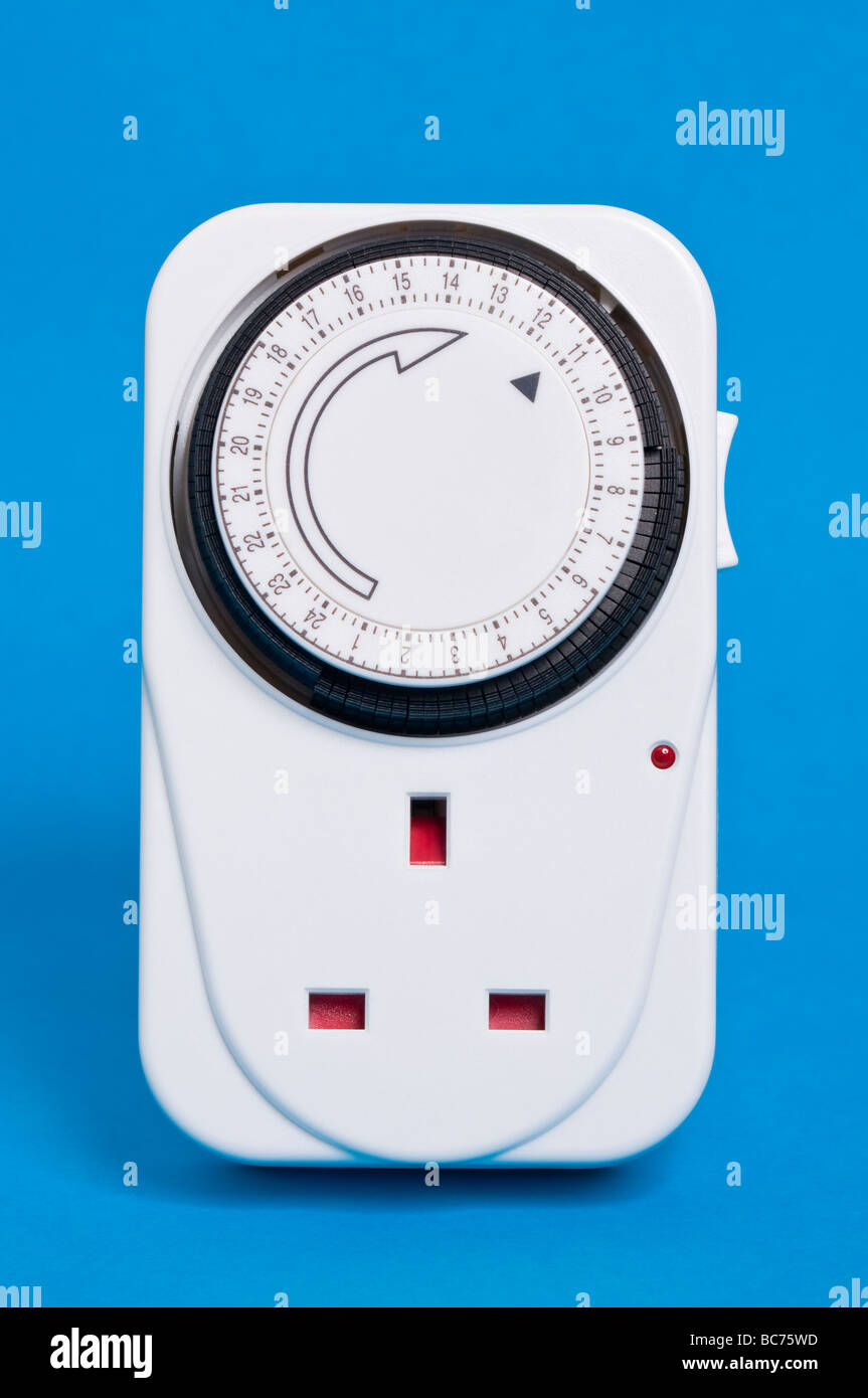 close up of an timer used for operating devices at controlled times Stock Photo -