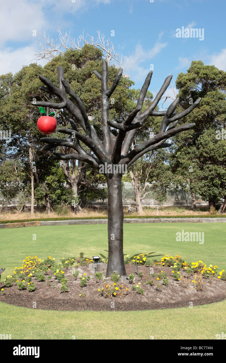 A statue Garden of Eden by Will Wilson at the Laurance winery in the Margaret river region of Western Australia Stock Photo