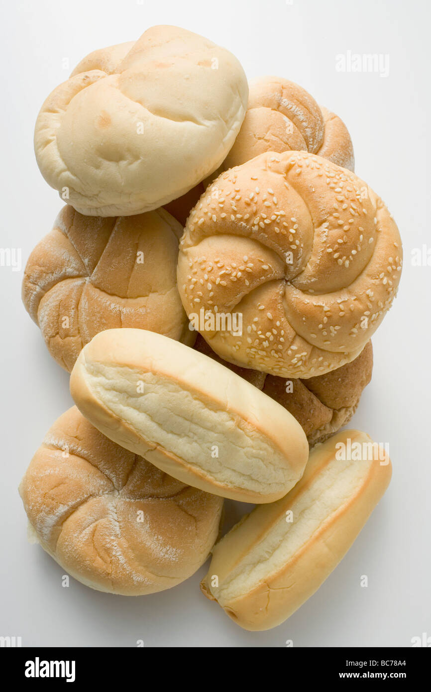 Various types of bread rolls Stock Photo Alamy