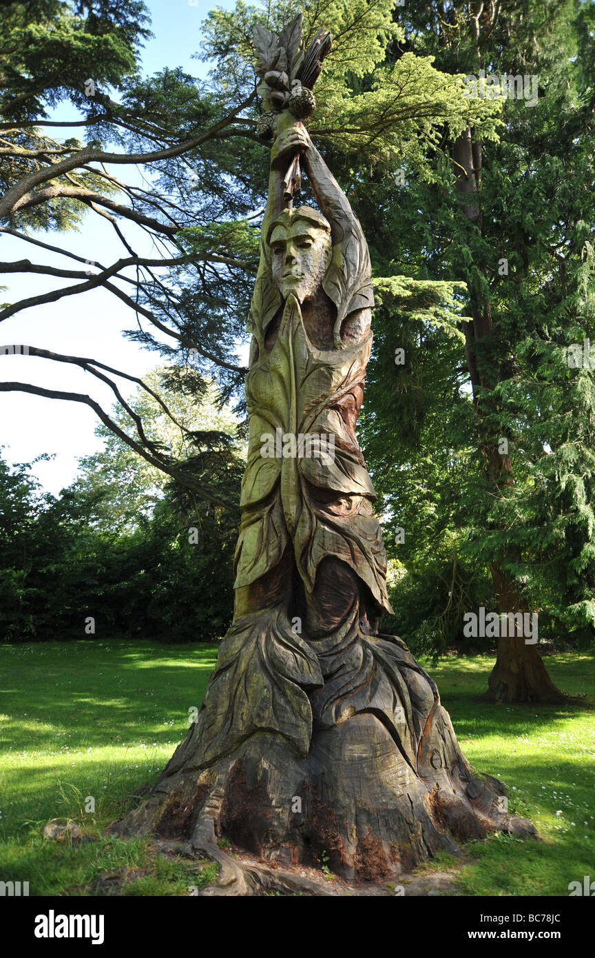 Woodman Sculpture Stock Photo Alamy